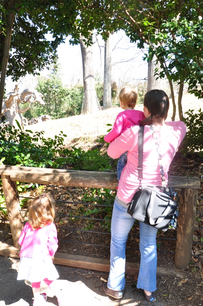 Me and my girls checking out the gorillas 